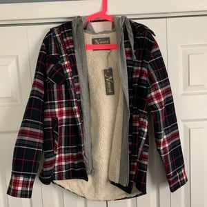 Natural Reflections medium plaid flannel jacket
